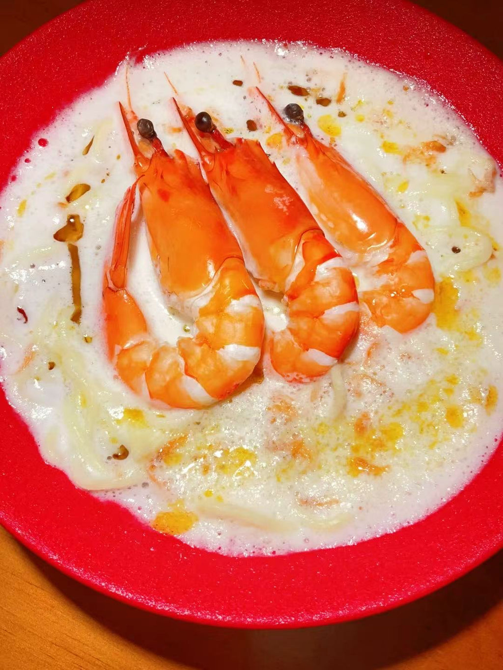 生猛海蝦 × 野生岩礁魚貝白湯拉麵 ＋ 涼拌菜心苗